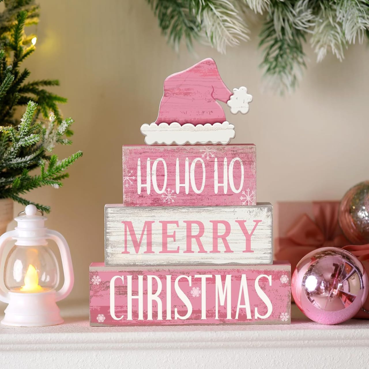 Rustic Wooden Christmas Table Decor