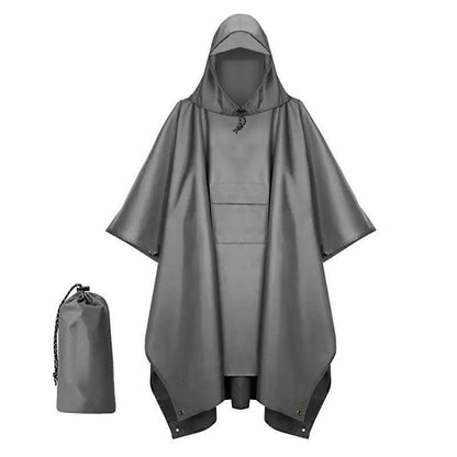 Unisex adult rain poncho with cap