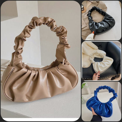 Ladies pleated hand bag shoulder bag