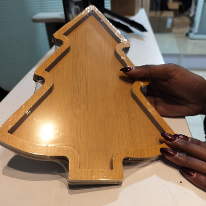Wooden Christmas Trays | Christmas Bamboo Dessert Boards Gha