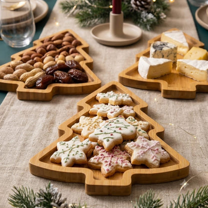 Wooden Christmas Trays | Christmas Bamboo Dessert Boards Gha
