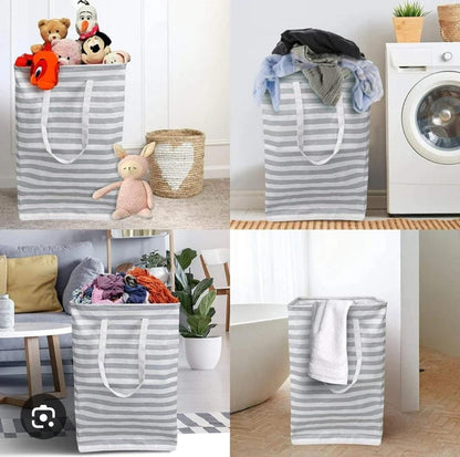 Canvas laundry basket