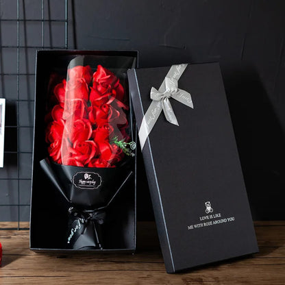 Artificial Flower Rose Bouquet Gift Box