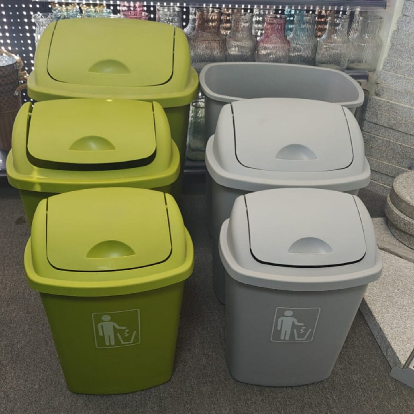 Plastic Dustbin Swing Lid Waste Bin