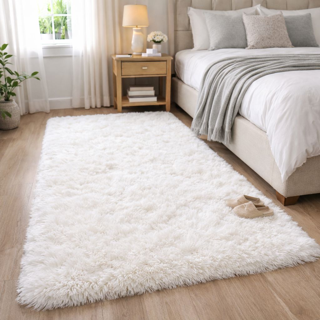 Fur bedside carpets