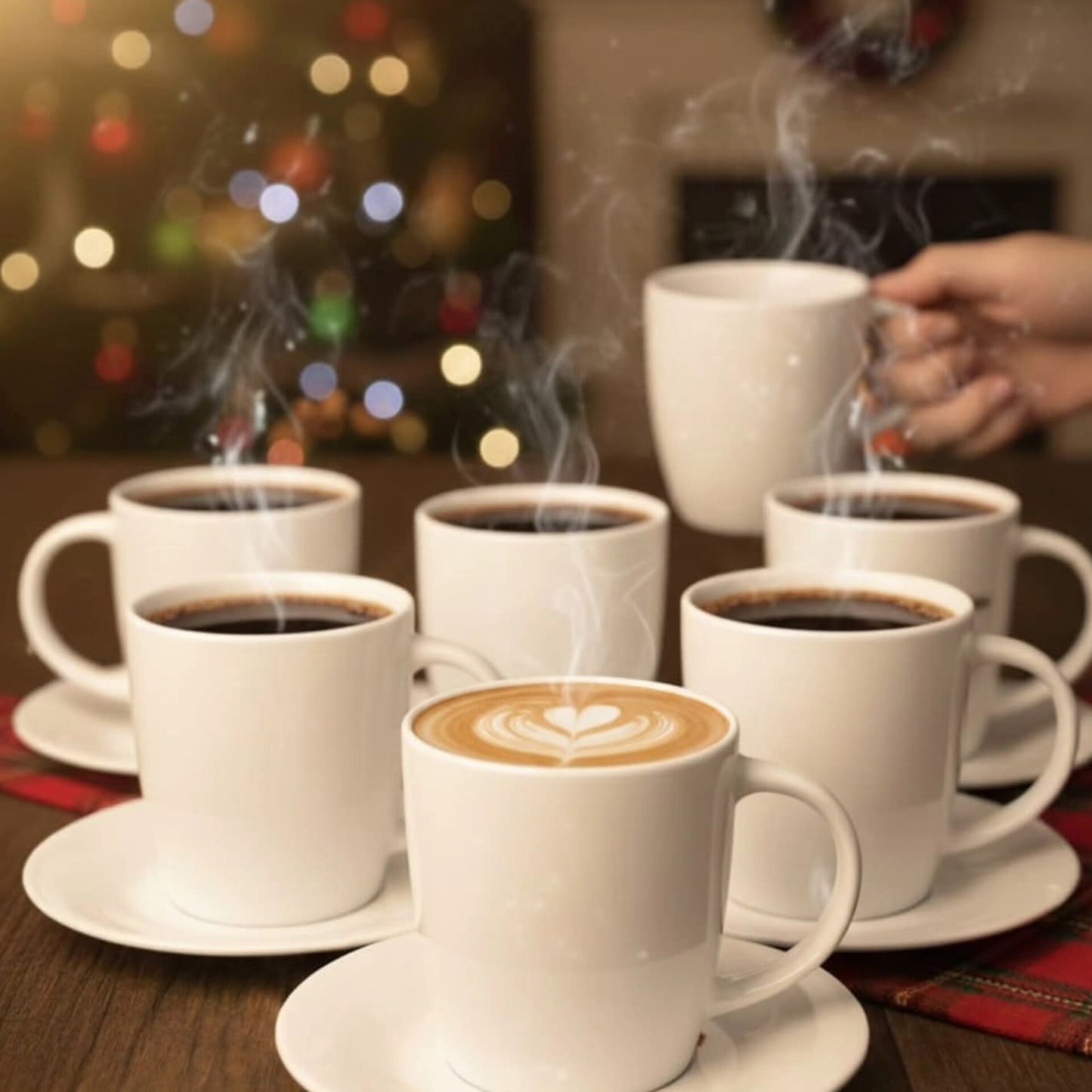 6pcs Ceramic cup and saucer set