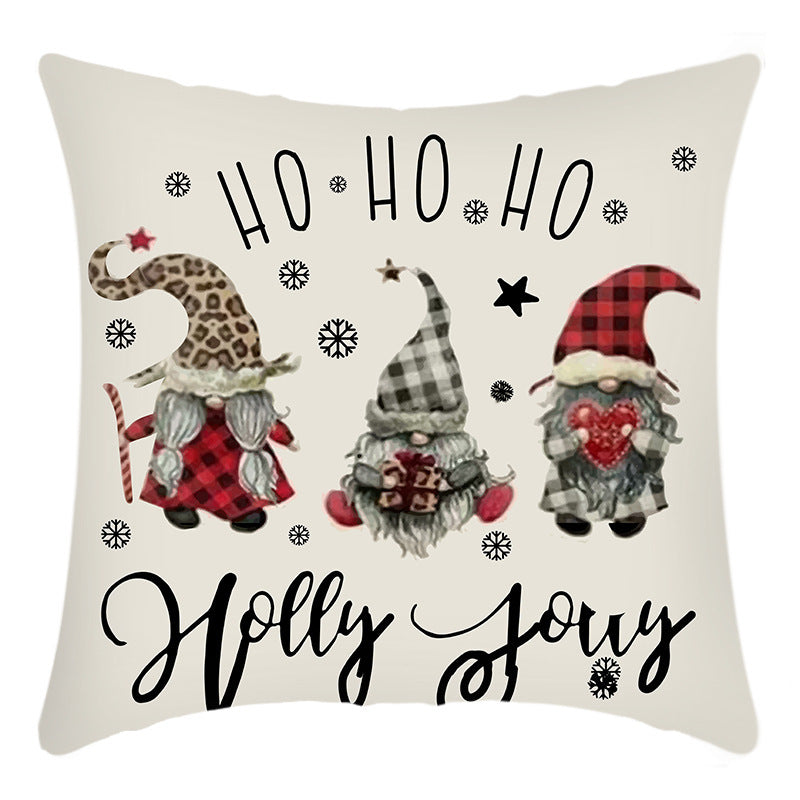 Christmas themed Linen Throw pillow cases