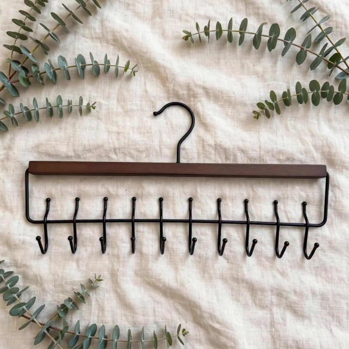 10 Hook Wooden Hanger