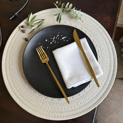 PU leather Round Placemats