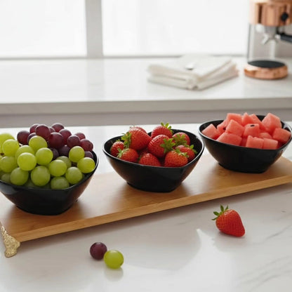 Three heart shaped ceramic bowl