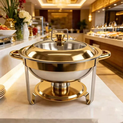 6-litre Round Stainless Steel Chafing Dish