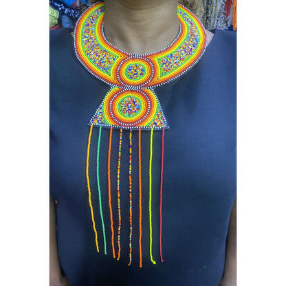 Vibrant Maasai Beaded Statement Necklace