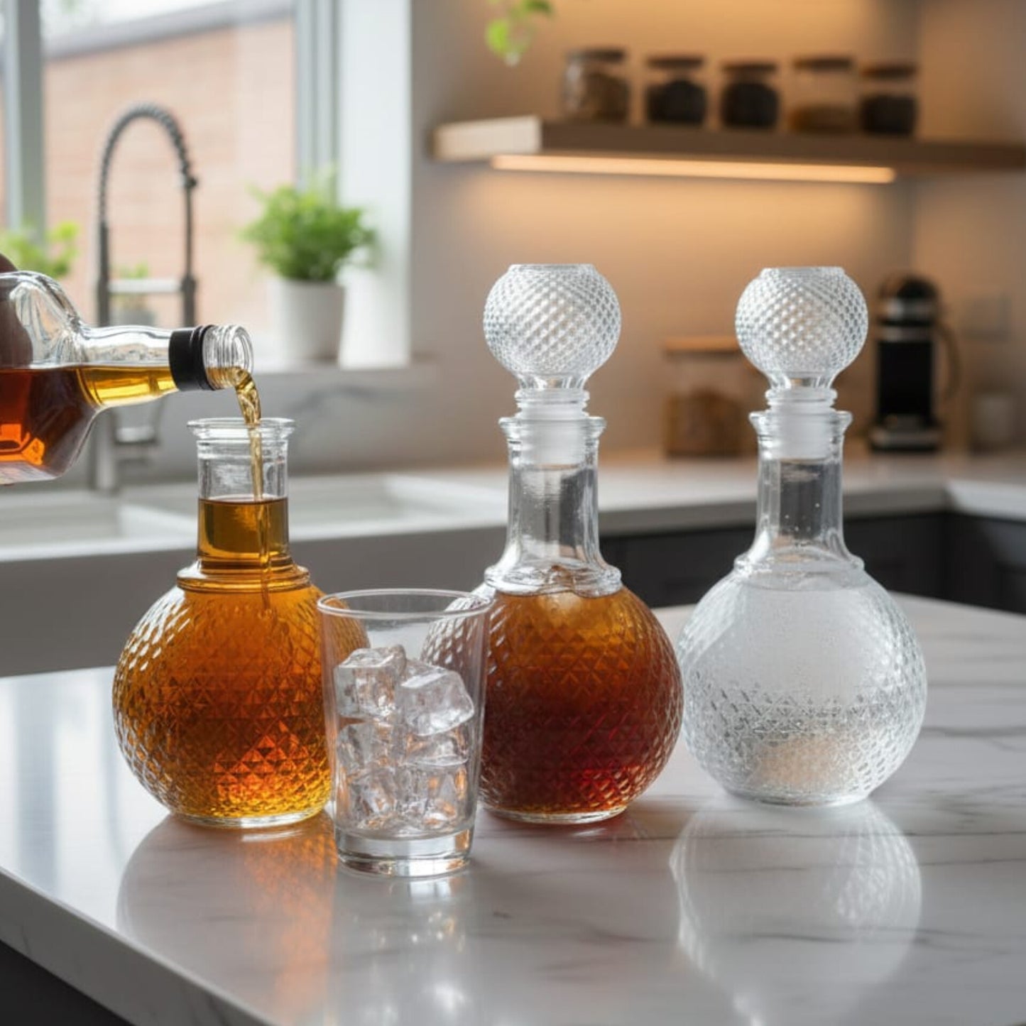 Round Glass decanter