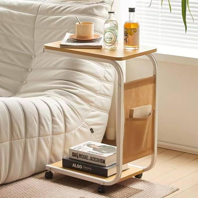 2 Layer trolley with matching insert pocket side stool/table