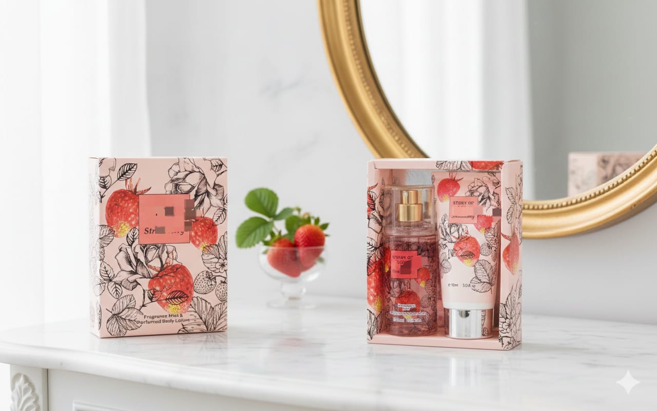 Ladies Perfumed  Body mist + Perfumed Body lotion Set