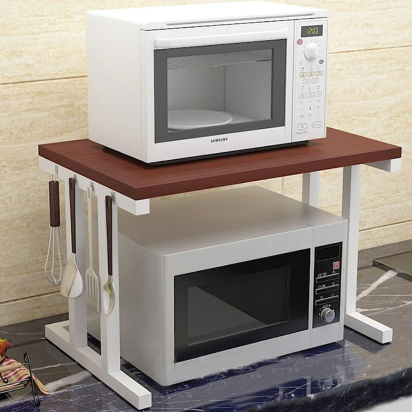 Multifunctional Microwave Organizer Rack