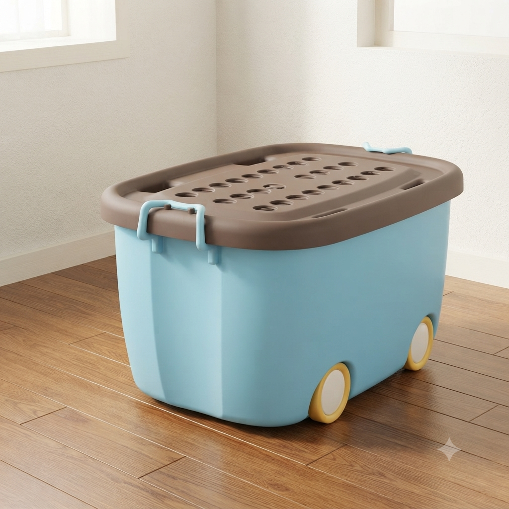 Rolling Plastic Storage Box