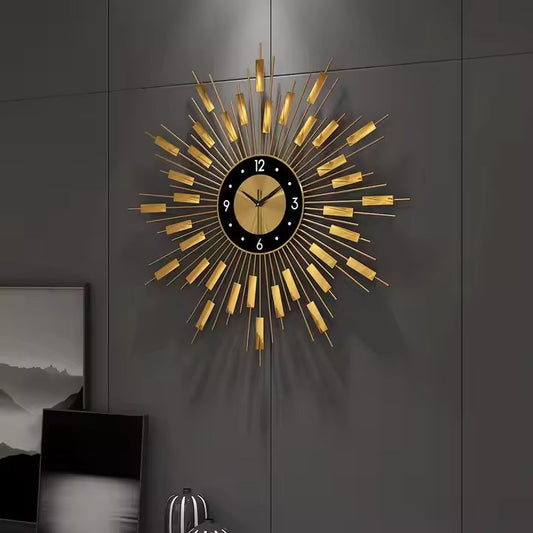 Quartz decorative metal wall clock