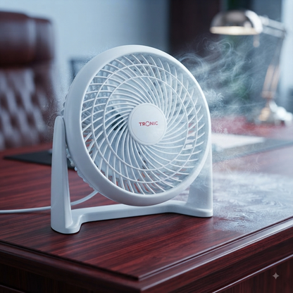 White Desk Fan