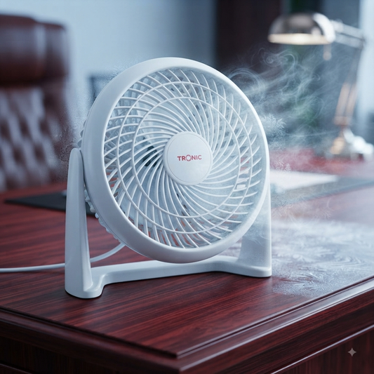White Desk Fan