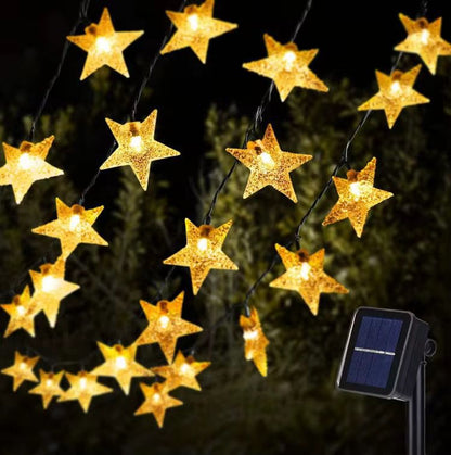12M Solar Outdoor Christmas Fairy Lights Star