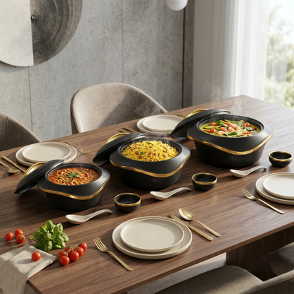 3 Piece Insulated Hot Pot Set
