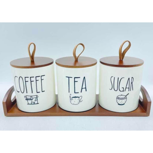 3Pcs ceramic canisters set