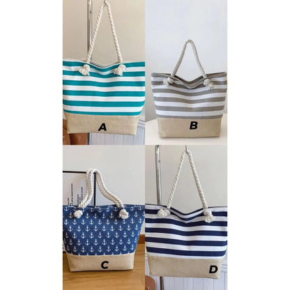 Stripped tote bags