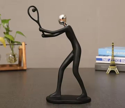 Tennis sculpture ceramic decor piece