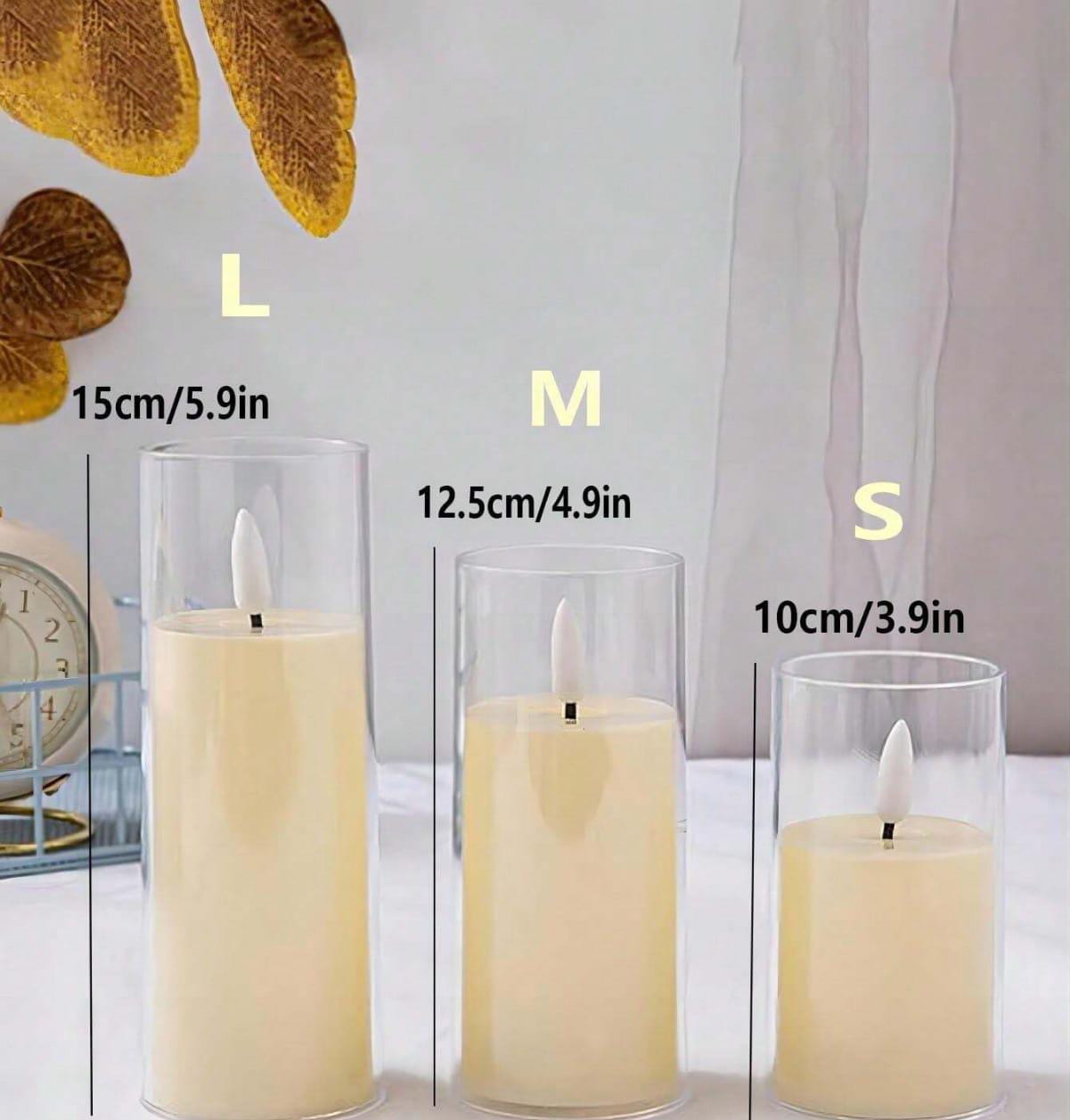 3Pc Set Led Candles