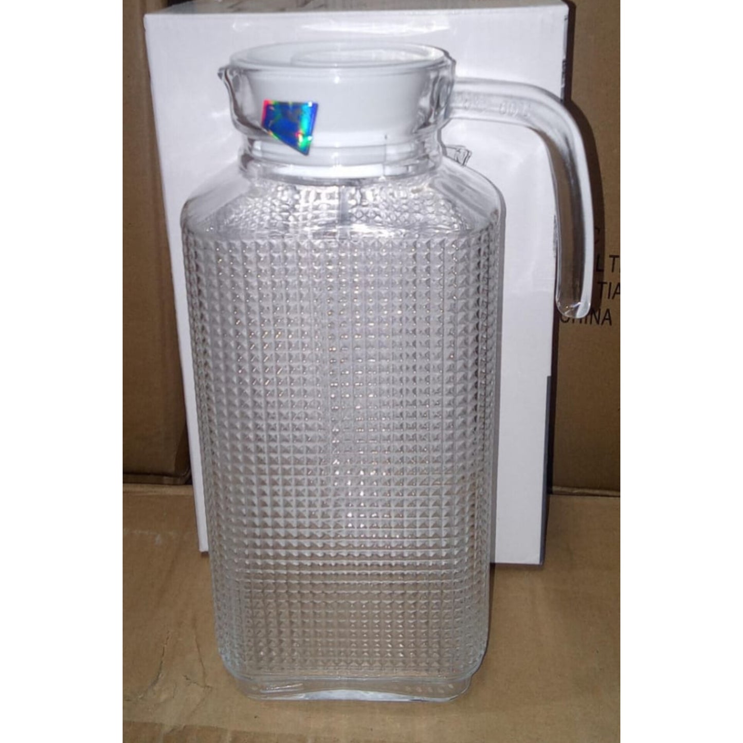 Dotted Glass Beverage Serving Jugs 1.8L  1.2L