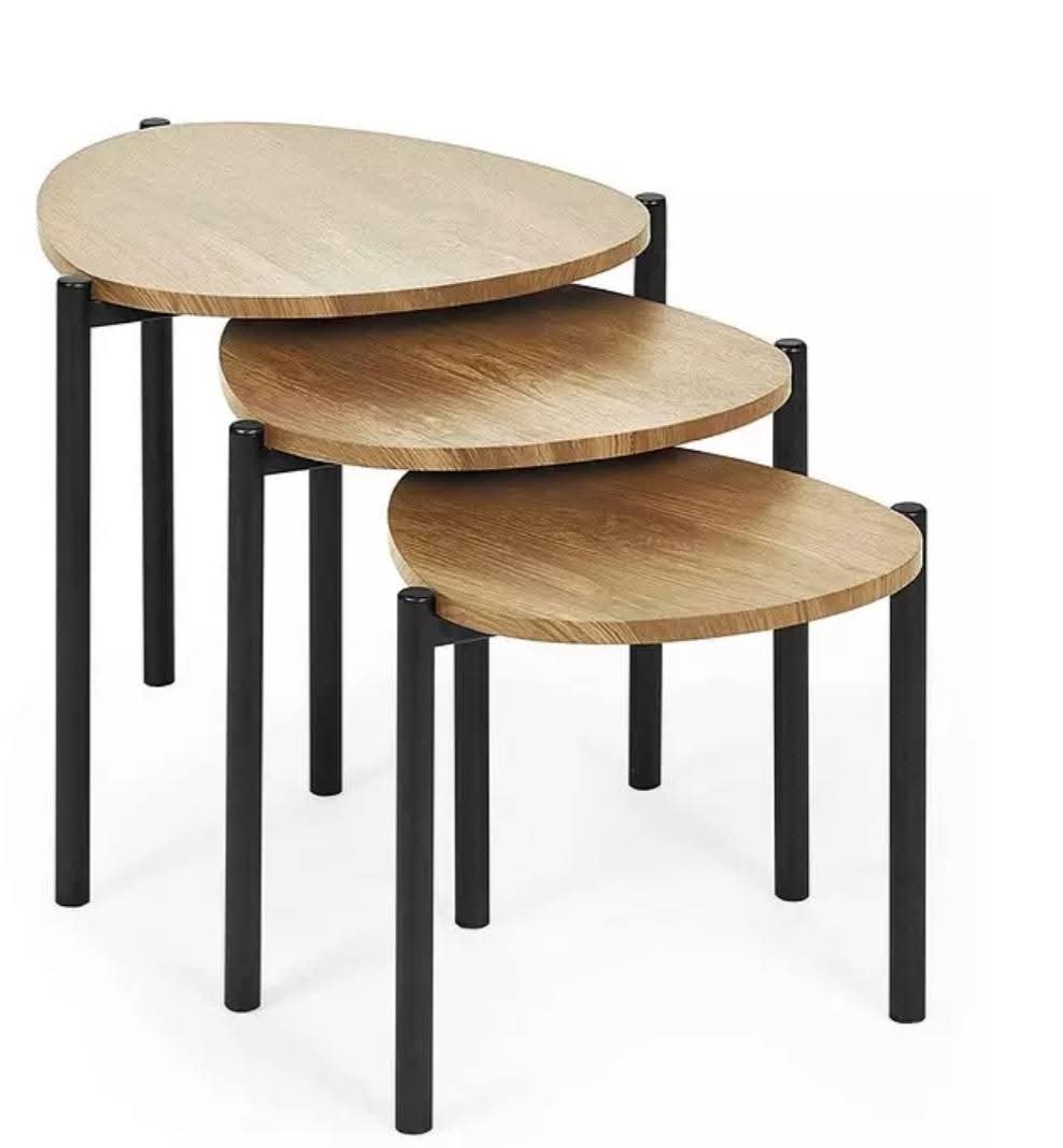 3Pcs Oblong Shaped Nesting Tables