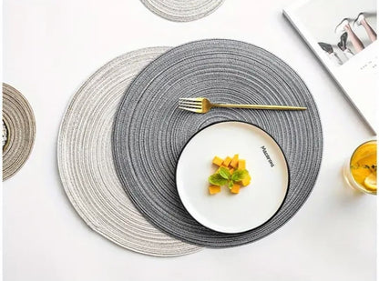 6pcs round woven placemats