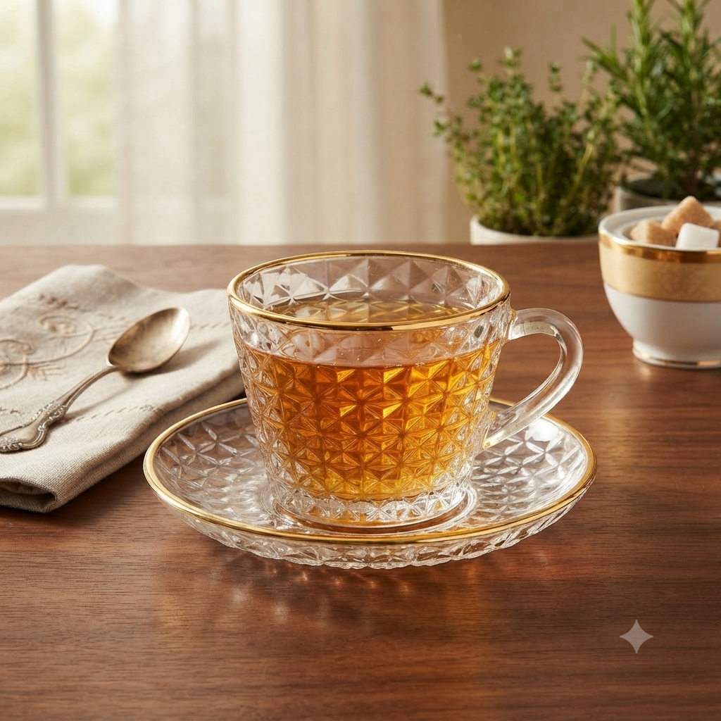 6Pcs 150ml tea glass set