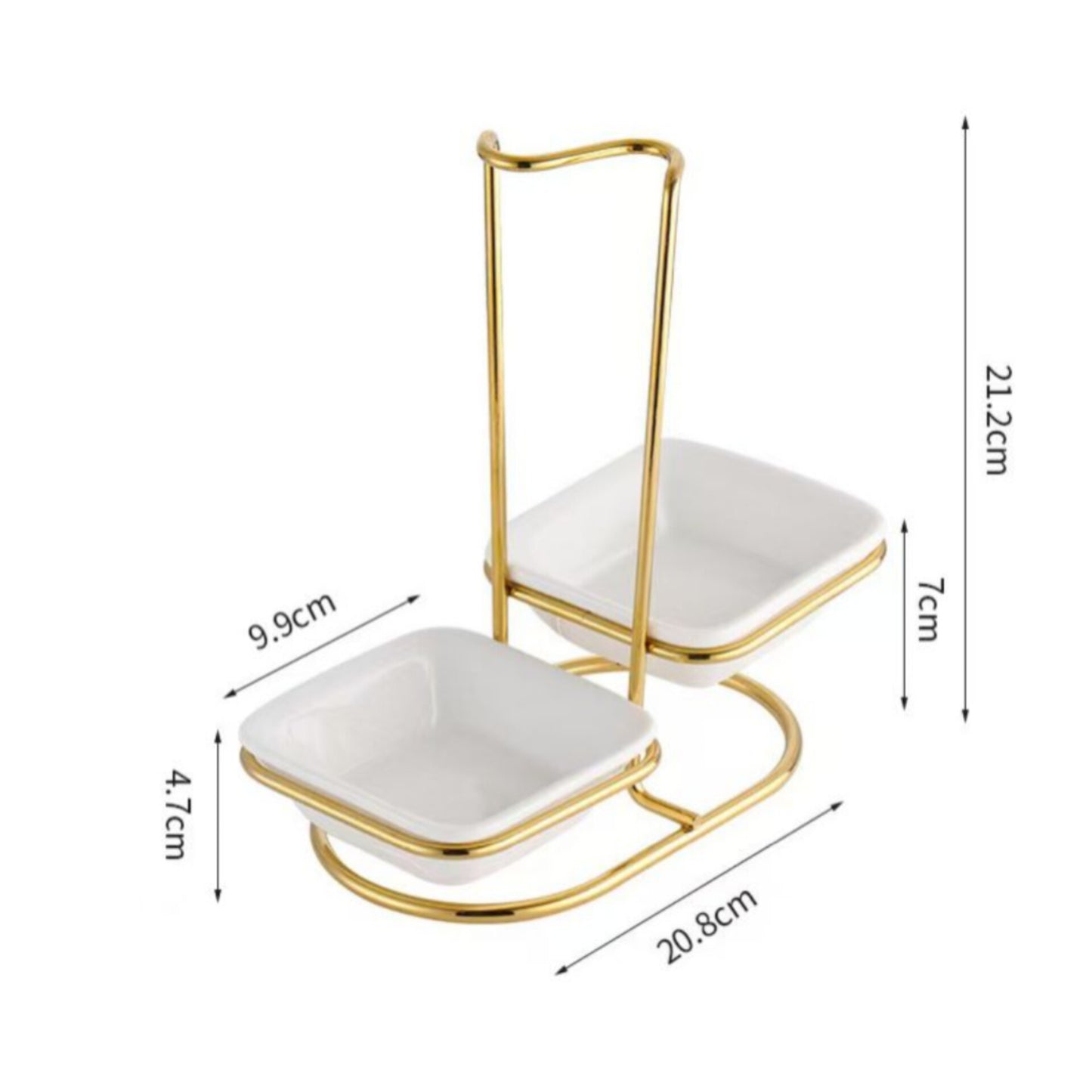 Double Ceramic serving spoon holder