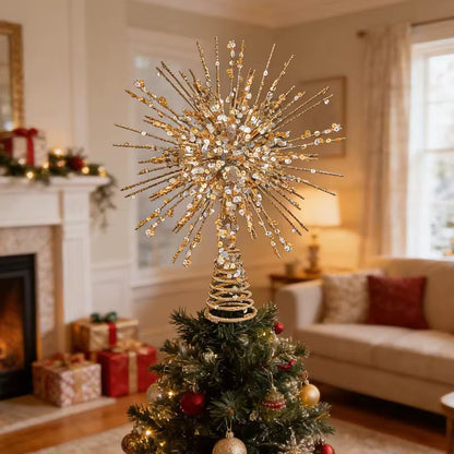 Sparkling Starburst LED Christmas Tree Topper