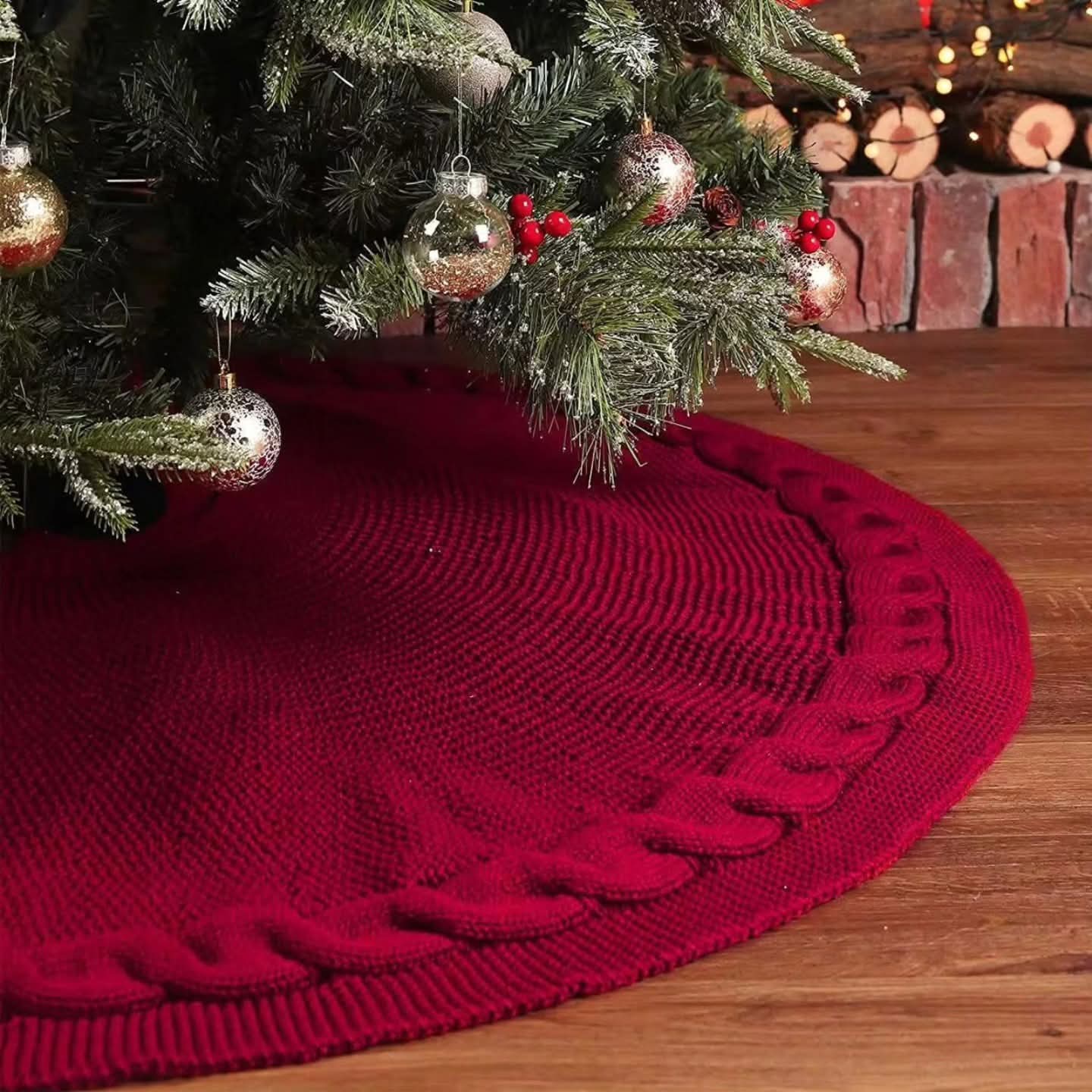 Christmas Knitted Tree Skirt