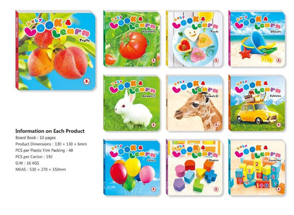 Look and learn hard cover books