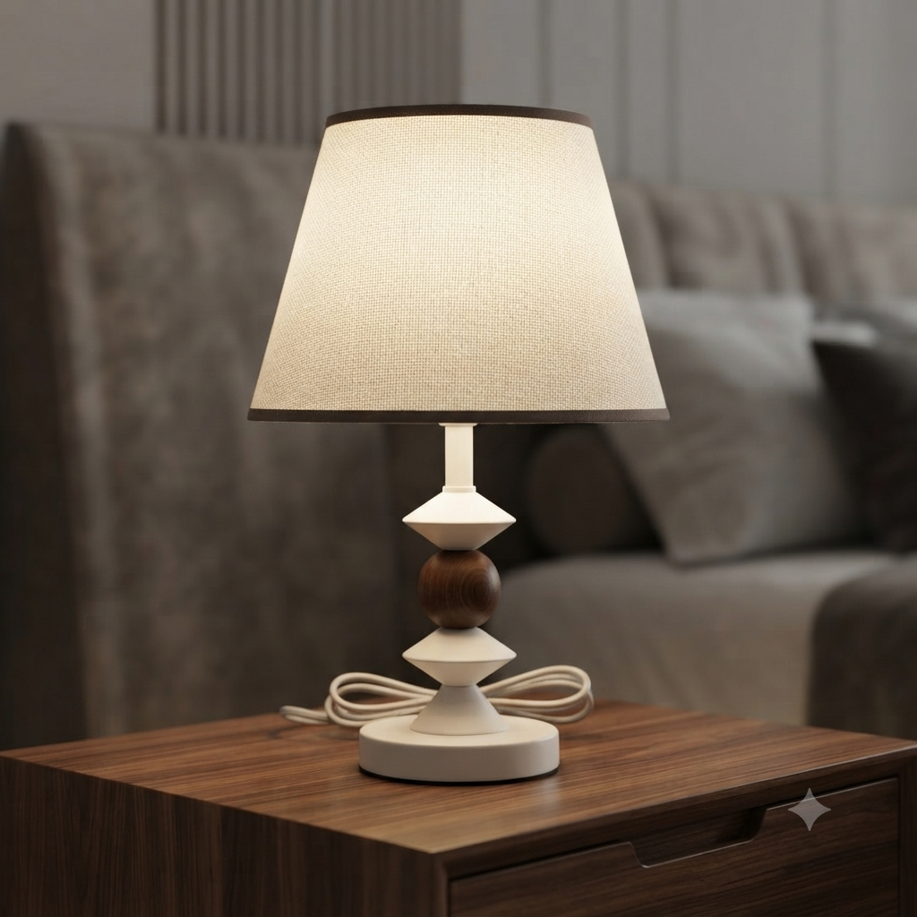 Retro Fabric Lamp Shade Table Lamp