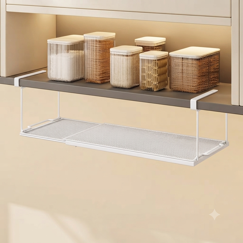 Extendable Under The Shelf Organizer