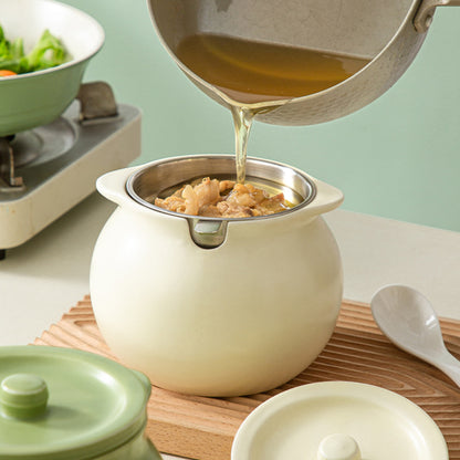 Ceramic Oil Filter Jar with Scoop