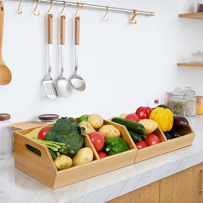 Bamboo pantry organizer