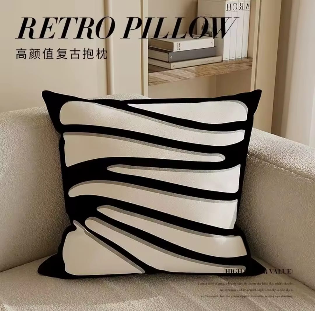 Luxury abstract art cushion