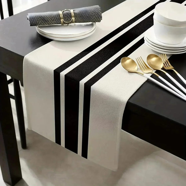 Stripe  Linen Table Runner