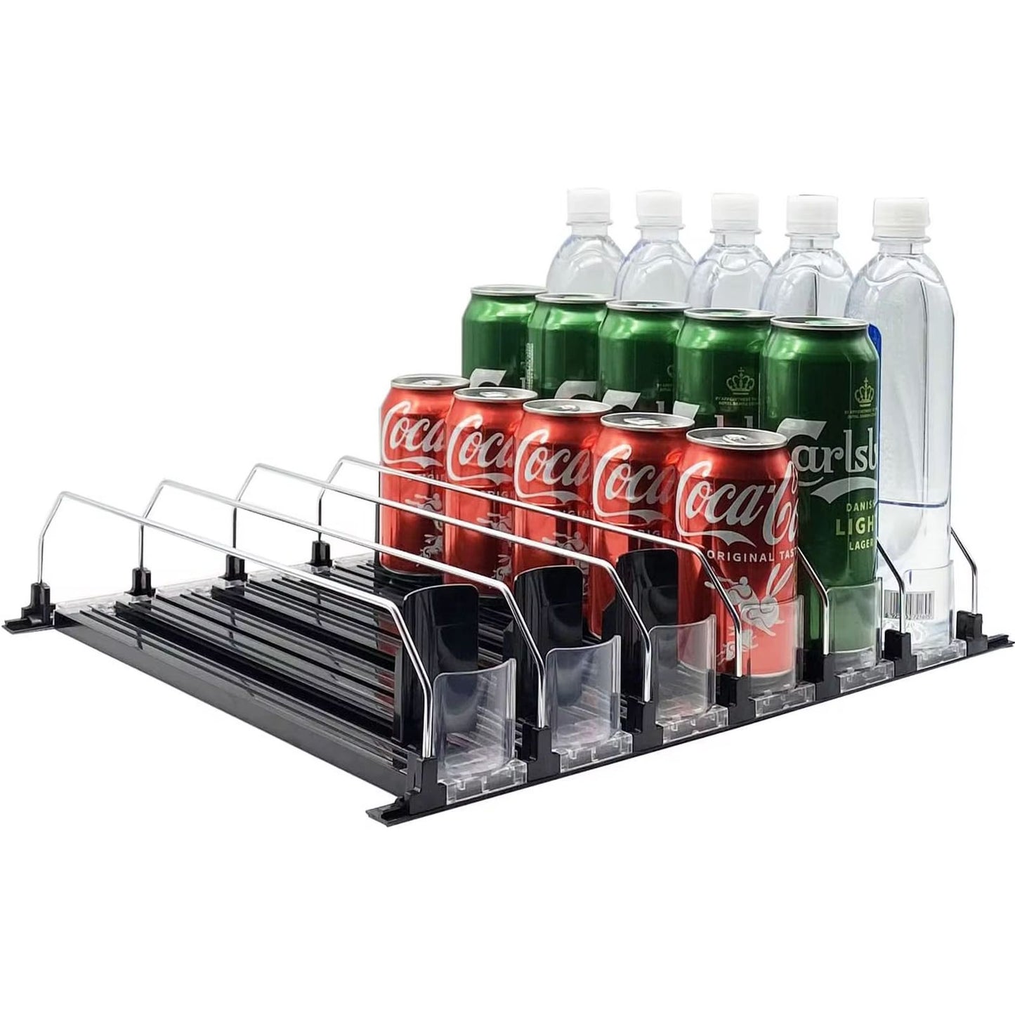 Adjustable Beverage Shelf Pusher and Display Case Propeller