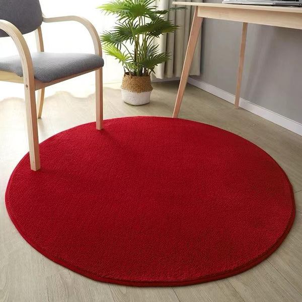 Round Soft Fleece Anti Slip Carpet