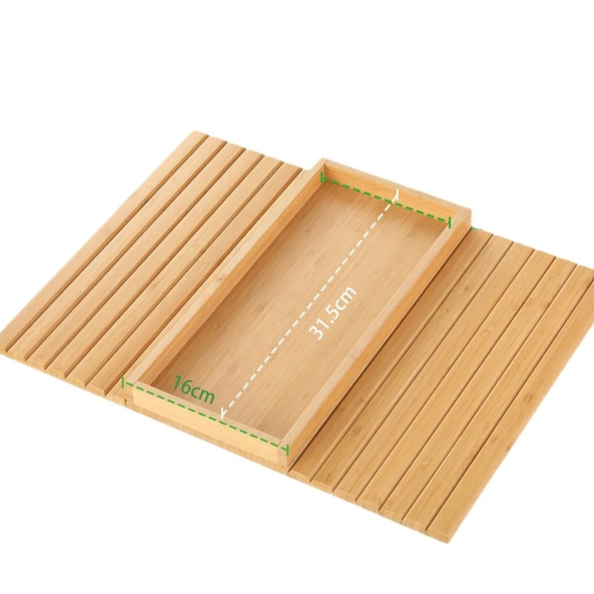 Foldable Bamboo Sofa Arm Rest Organizer
