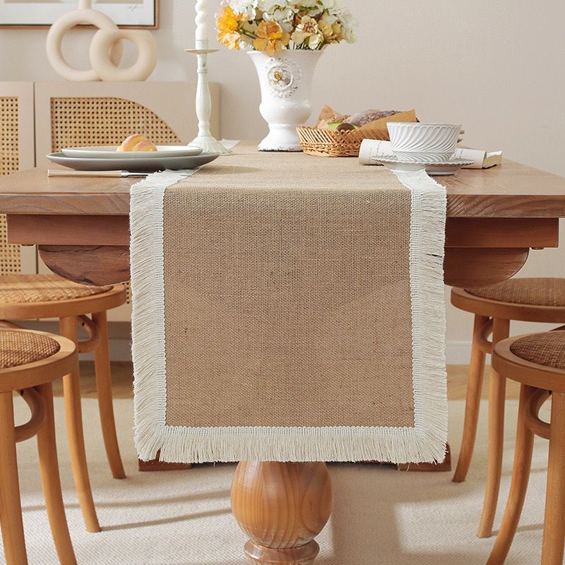 30*275Cm Natural Linen Woven Table Runner Gha