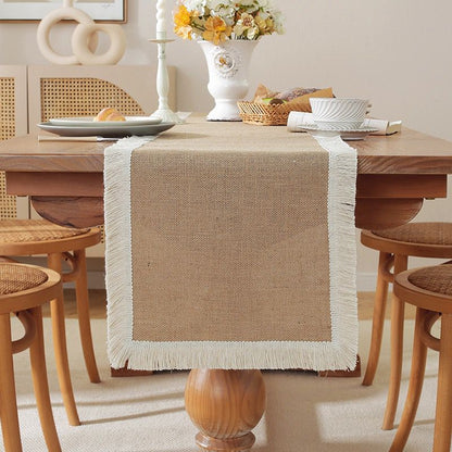 30*275Cm Natural Linen Woven Table Runner Gha