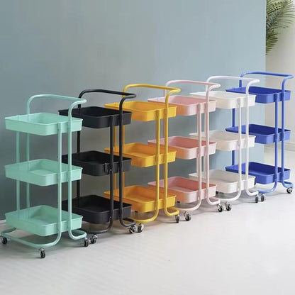 Metallic trolley storage rack